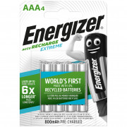 Презареждащи се батерии Energizer AAA / HR03 - 800 mAh Extreme 4 pcs сребърен