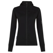 Дамски функционален суитшърт Icebreaker W M 300 Descender LS Zip Hoodie черен Black