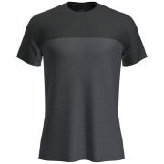 Функционална мъжка тениска  Icebreaker Men Merino 125 Cool-Lite™ Sphere III SS Tee Colour Block сив/черен Graphite Heather/Black/Cb