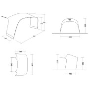 Пристройка за палатка Outwell Wakefield M Tent Connector
