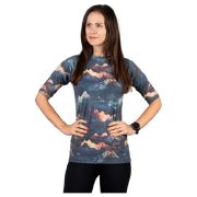 Дамска функционална блуза Drexiss All Alpine Peaks Merino Active син/оранжев