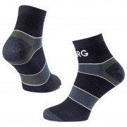 Мъжки чорапи Warg Trail Low Wool черен/зелен BlackSedoZelenaBila