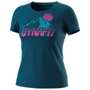 Дамска функционална блуза Dynafit Transalper Graphic S/S Tee W син Petrol