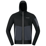Функционален мъжки суитшърт Norrona falketind warm2 stretch Hood черен Caviar Black