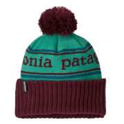 Детска шапка Patagonia K's Powder Town Beanie зелен/кафяв Park Stripe: Solo Teal