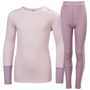 Детски функционален комплект Helly Hansen Jr Lifa Merino Midweight Set Purple Clay розов/лилав 676 Purple Clay