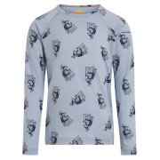 Детска функционална тениска Icebreaker Kids M 200 Oasis LS Crewe Bear Tour AOP светло син Zinc Blue/Aop