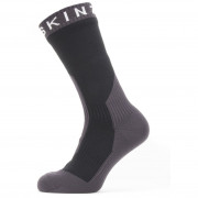 Водоустойчиви чорапи SealSkinz WP Ext Cold Weather Mid черен/сив Black/Grey/White