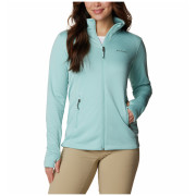 Дамски суитшърт Columbia W Park View Grid Fleece Full Zip светло син Aqua Haze Heather