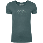 Дамска тениска Ortovox 150 Cool Vintage Badge T-shirt тъмно сив Dark Arctic Grey