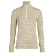 Дамска функционална блуза Icebreaker Women M 260 Tech Vertex LS HZ AlpGeo бежов / бял Undyed/Cumin/J