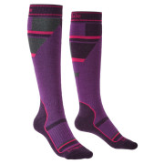 Детски чорапи Bridgedale Ski Mountain Junior лилав purple/grey/070