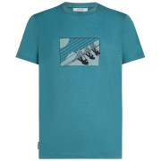 Мъжка тениска Icebreaker Men Merino 150 Tech Lite SS Tee In The Wild светло син Topaz