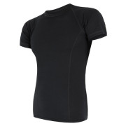 Функционална мъжка тениска  Sensor Merino Air къс ракъв черен Black