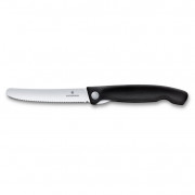 Сгъваем нож Victorinox Swiss Classic - вълнообразно острие черен Black