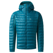 Мъжко яке Haglöfs L.I.M Down Hood II светло син Deep Teal/Mountain Teal
