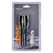 Акумулаторен фенер Solight LED Rechargeable Torch