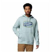 Мъжки суитшърт Columbia Columbia Trek™ Graphic Hoodie светло син Crushed Blue, Columbia Badge Label