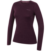 Дамска тениска MOOA MerinoSilk 160 long тъмно лилав dark purple melange