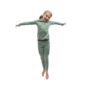 Детска функционална тениска Sensor Merino DF Planet Basil Green