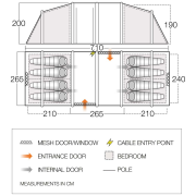 Семейна палатка Vango Castlewood Air 800XL Package