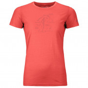 Дамска функционална тениска Ortovox W's 120 Tec Lafatscher Topo T-Shirt розов