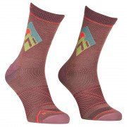 Дамски чорапи Ortovox Alpine Light Comp Mid Socks W розов/лилав
