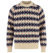 Мъжки пуловер Fjällräven Övik Jacquard Knit M бежов Light Beige-Dark Navy
