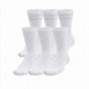 Комплект чорапи Under Armour Essential 6Pk Crew бял White/White/HaloGray