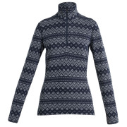 Дамска функционална блуза Icebreaker 260 Vertex LS Half Zip First Snow тъмно син Midnight Navy/Snow/J