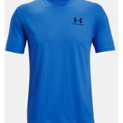 Мъжка тениска Under Armour Sportstyle Left Chest SS светло син BrilliantBlue//Black