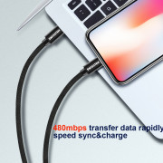 Кабел за зареждане и пренос на данни Swissten Textile USB-C / Lightning 1,2 m