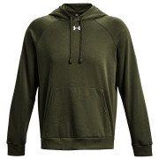 Мъжки суитшърт Under Armour Rival Fleece Hoodie тъмно зелен Marine OD Green / / White