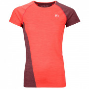 Дамска функционална тениска Ortovox W's 120 Cool Tec Fast Upward T-Shirt червен