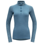 Дамска функционална блуза Devold Duo Active Merino 205 Z.Neck светло син Moon