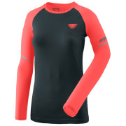 Дамска тениска Dynafit Alpine Pro W L/S Tee черен/оранжев blueberry HOT CORAL/1840