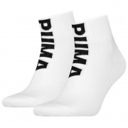 Мъжки чорапи Puma Men Logo Quarter 2P бял
