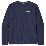 Мъжка тениска Patagonia P-6 Logo Responsibili Tee LS тъмно син Classic Navy