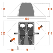 Туристическа палатка Vango Exedra 200