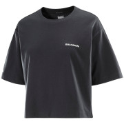 Дамска тениска Salomon Short Tee черен Deep Black