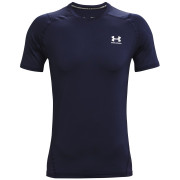 Мъжка тениска Under Armour HG Armour Fitted SS тъмно син MidnightNavy//White