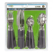Комплект прибори Bo-Camp Cutlery set 24 pieces сив Grey