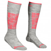 Дамски чорапи Ortovox W's Ski Compression Socks сив/розов GrayBlend
