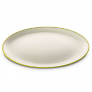 Чиния Omada SANALIVING Dinner Plate 24xh2cm бял/зелен