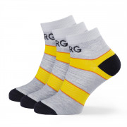 Мъжки чорапи Warg Trail Low Wool 3-pack сив/жълт SvSedaCernutaCerna