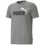 Мъжка тениска Puma ESS+ 2 Col Logo Tee сив gray