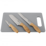 Дъска за рязане и ножове Outwell Caldas Knife Set кафяв