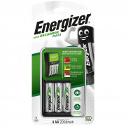 Зарядно устройство Energizer Maxi + 4AA Power Plus 2000 mAh черен/сребърен