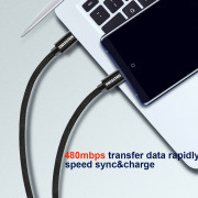 Кабел за зареждане и пренос на данни Swissten Textile USB-C / USB-C 1,2 m