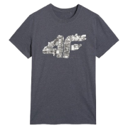 Мъжка тениска 4F Tshirt M3132 сив MIDDLE GREY MELANGE